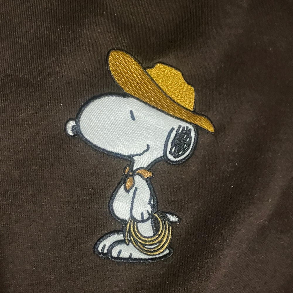 Peanuts Brown Crewneck Sweater with Snoopy - Picture 3 of 4